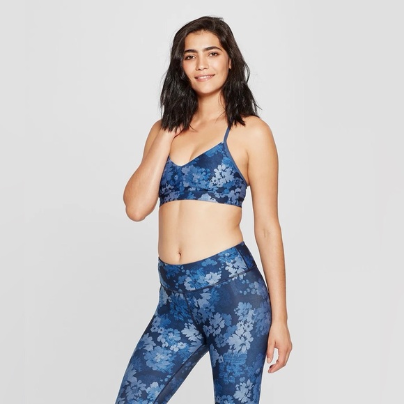 JoyLab Other - Joylab Blue Floral Sports Bra Extra Large